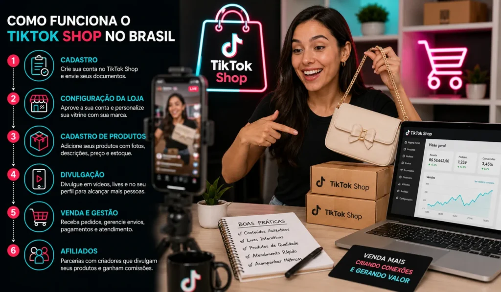 Como funciona o TikTok Shop Brasil