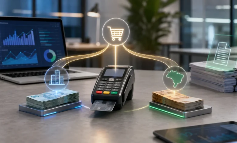 Fluxo financeiro digital no escritório