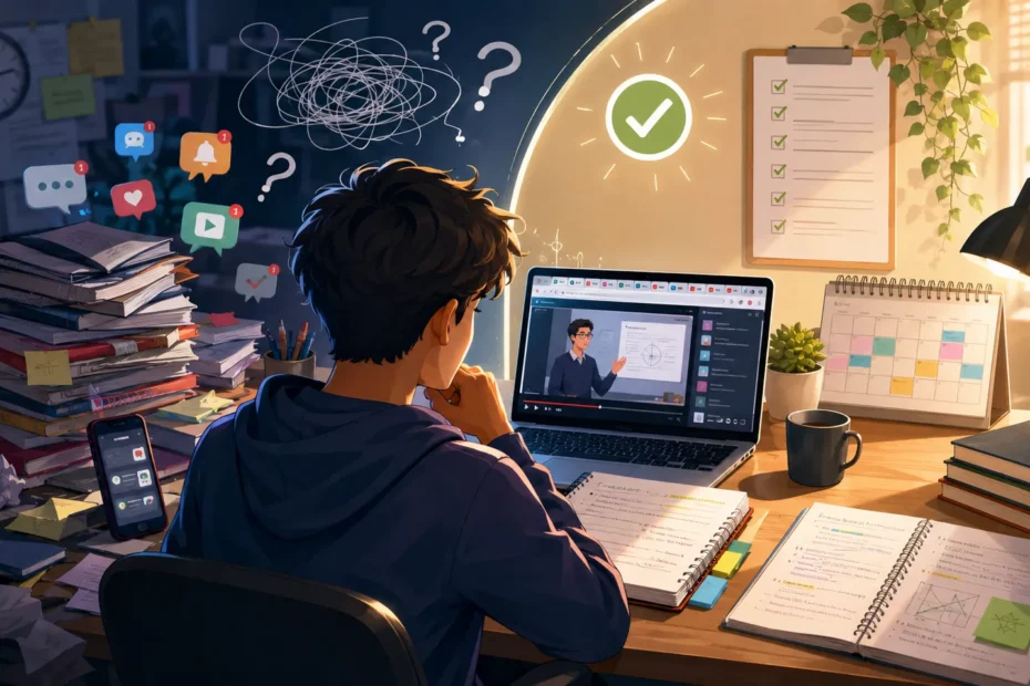 Erros comuns ao estudar online
